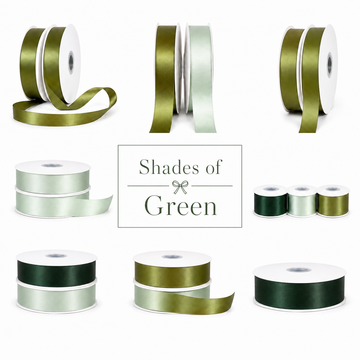 Panglică Satin Single Face – Shades of Green
