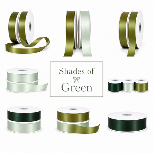 Panglică Satin Double Face – Shades of Green