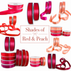 Panglică Satin Single Face – Shades of Red & Peach