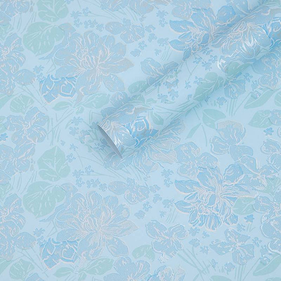 Hârtie ambalaj floral P-HYYS – 52x58cm – culoare 131 Lt Blue