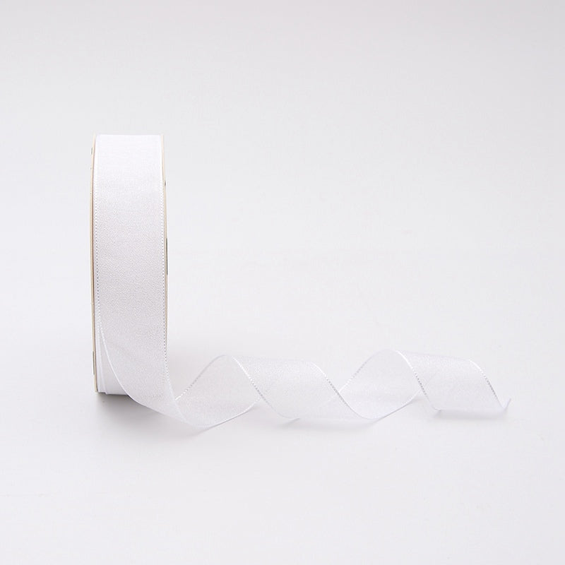 Panglică decorativă R-BXSD – 2.5cm x 25Y – culoare 111 White