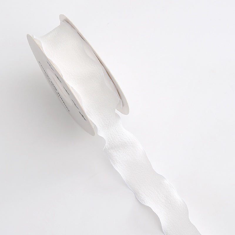 Panglică decorativă R-ZZSD040 – 4cm x 10Y – culoare 111 White