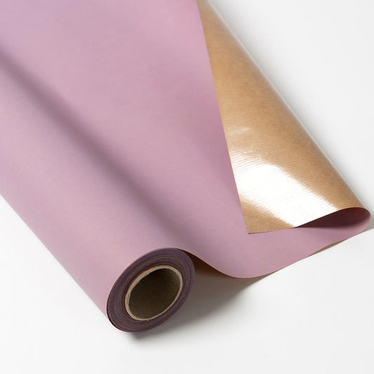 Lilac Grain Kraft Paper Roll Laminated 70cm x 25m