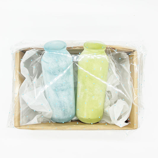 Rolă de celofan transparent – Buline albastre