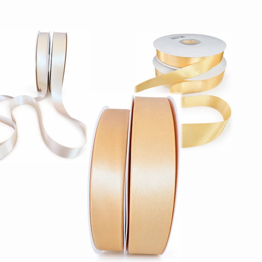Panglică satin – Shades of White / Cream – Ribonia