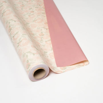 Double-Sided Polypropylene Roll Assorted Pink Flowers