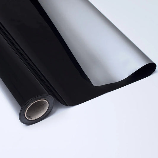 Polypropylene roll print double faced black/silver