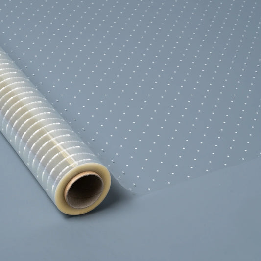 Clear Polypropylene Spool with White Dots