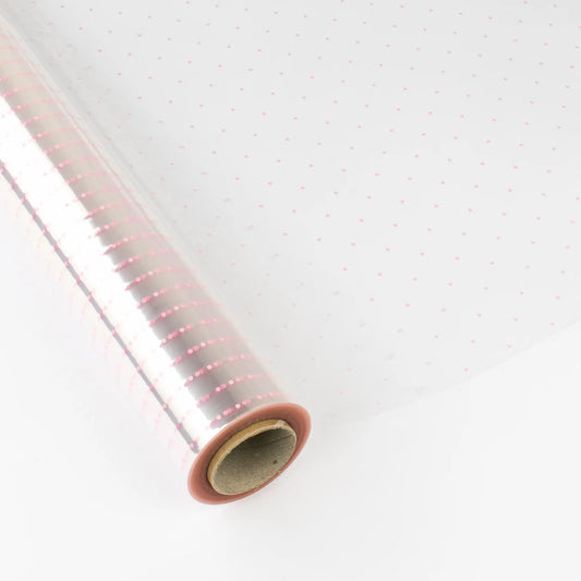 Transparent Gift Wrap Small Pink Dots