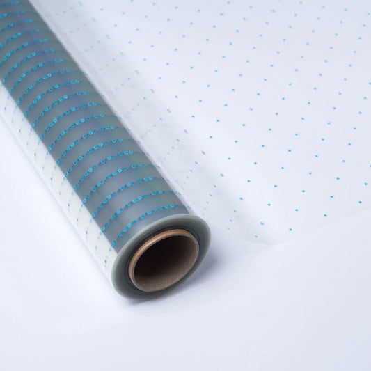 Transparent Gift Wrap with small blue dots
