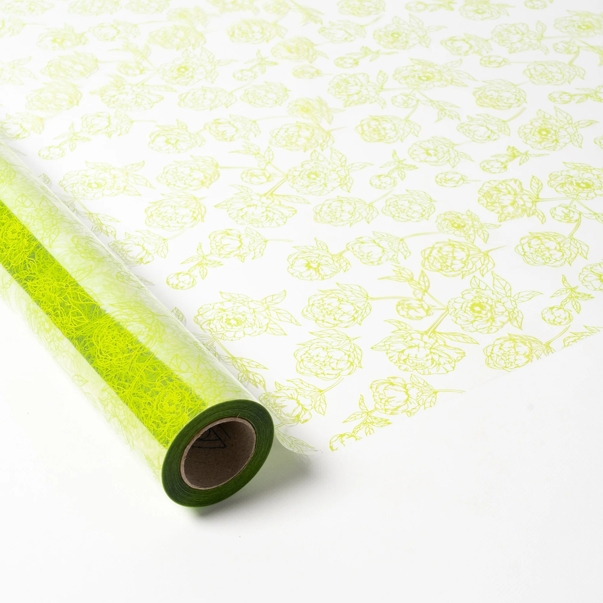 Polypropylene Transparent Polypropylene Roll Green Roses
