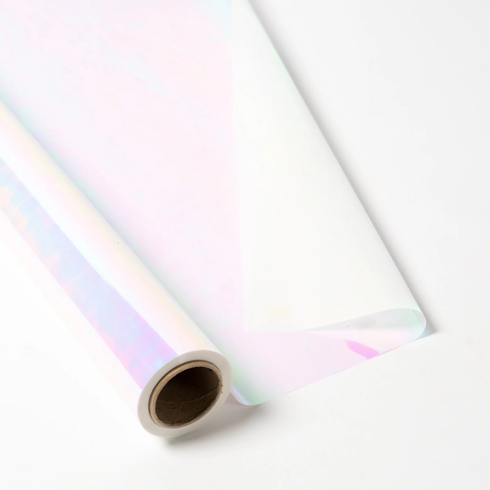 Double Sided Cellophane Rolls Iridescent Cream 70cm x 25m